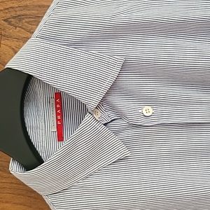 Prada mens collar shirt 43 medium large